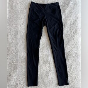 Reebok Jet Black Performance Workout Yoga Leggings | Size Extra Small